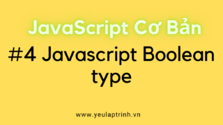 Bài 4: Kiểu dữ liệu Boolean trong Javascript