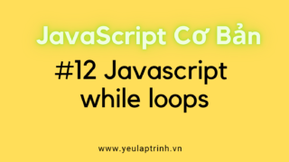 Bài 12: Vòng lặp while trong Javascript